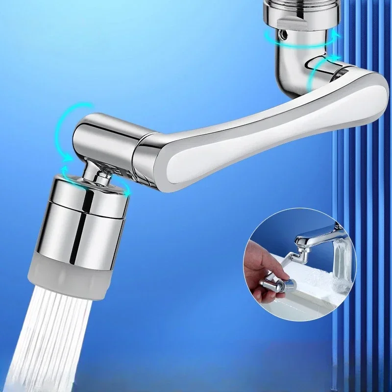 Copper universal faucet extender bubbler mechanical arm water nozzle filter faucet splash proof device