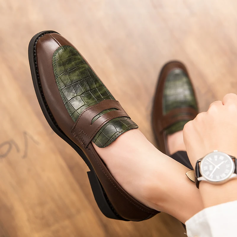 Luxurious Mens Casual Shoes Fashion Low Heel Men\'s Shoes Men Loafers Male Shoes Casual British Style Shoes Designer Shoes Men