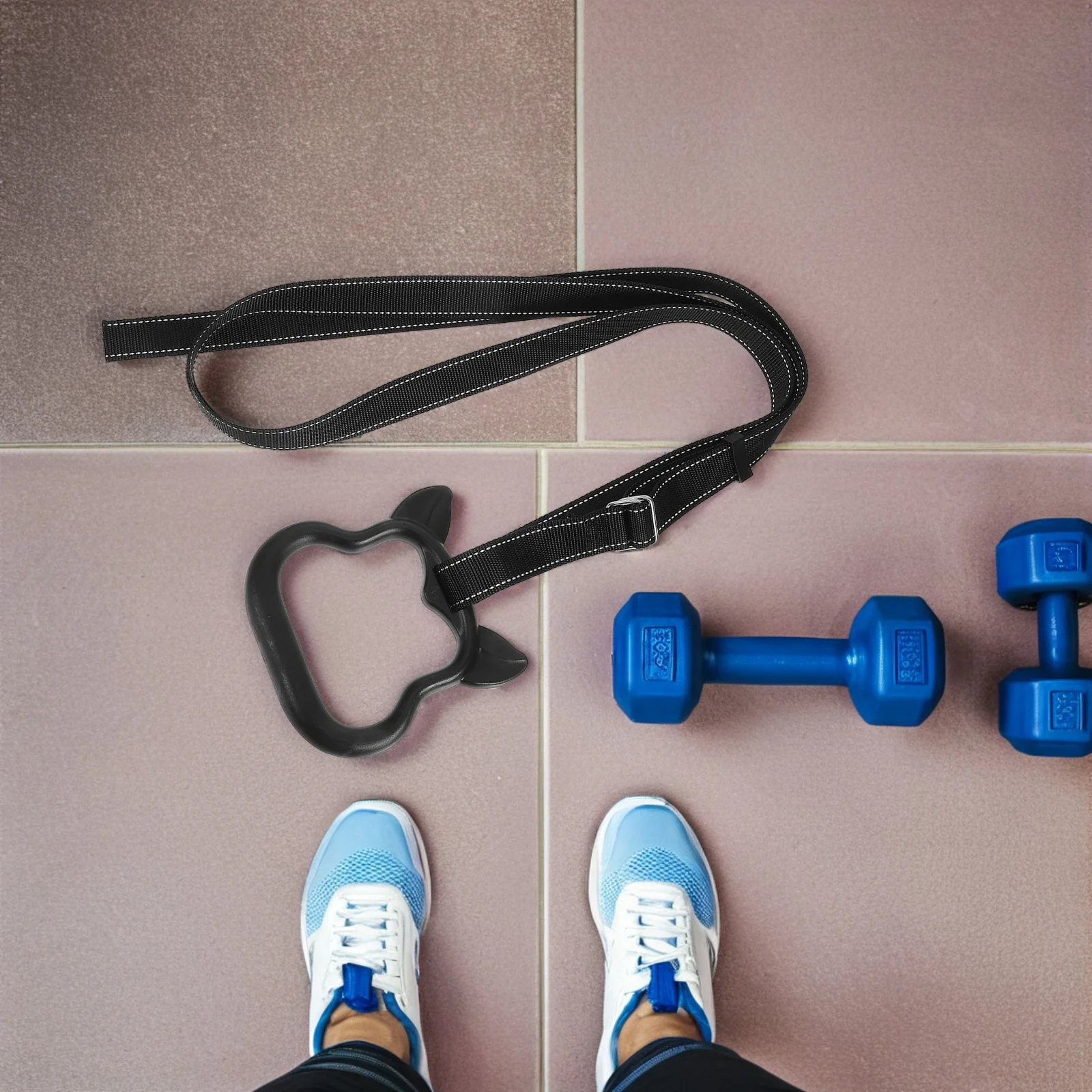 

1Pair Gymnastic Rings Black Adjustable Straps Pull-Up Training Home Outdoor Exercise Rings Strength Workout Equipment