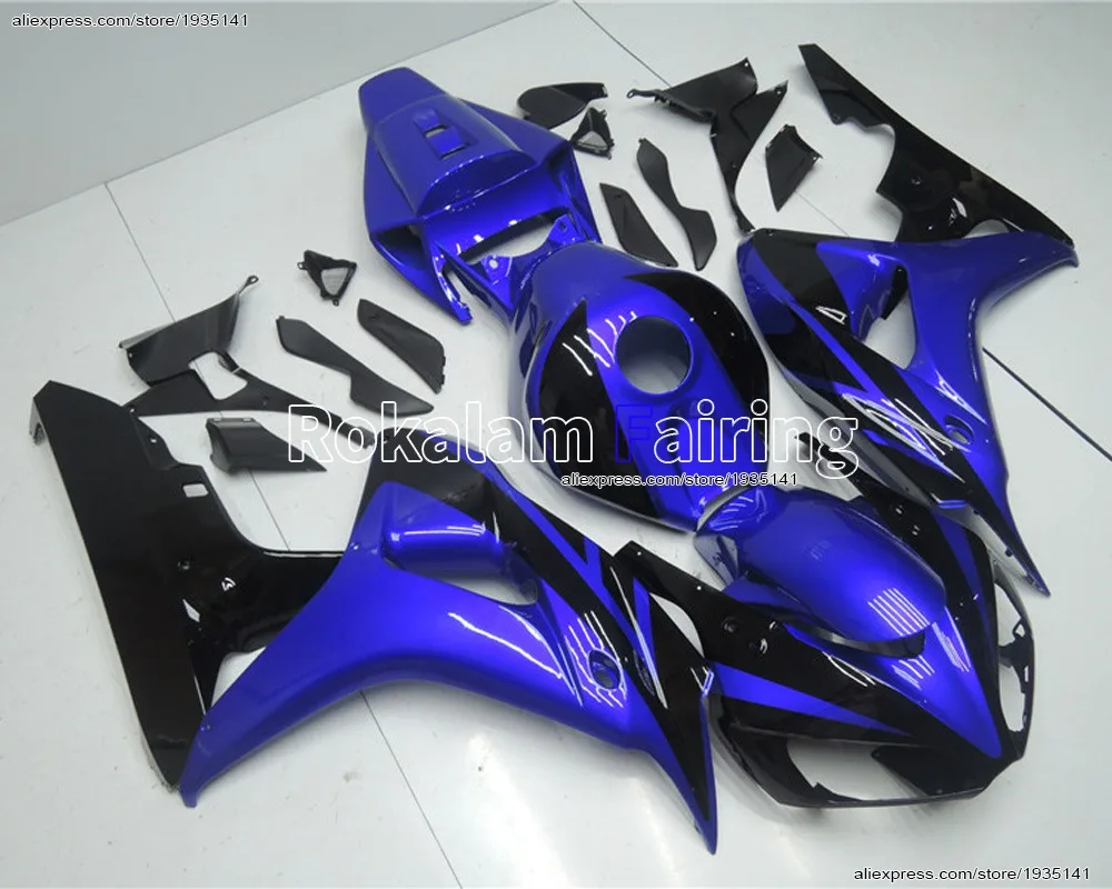 For Honda 2006 2007 CBR1000RR 06 07 1000RR CBR CBR1000 Motorcycle Blue Black Fairing (Injection molding)