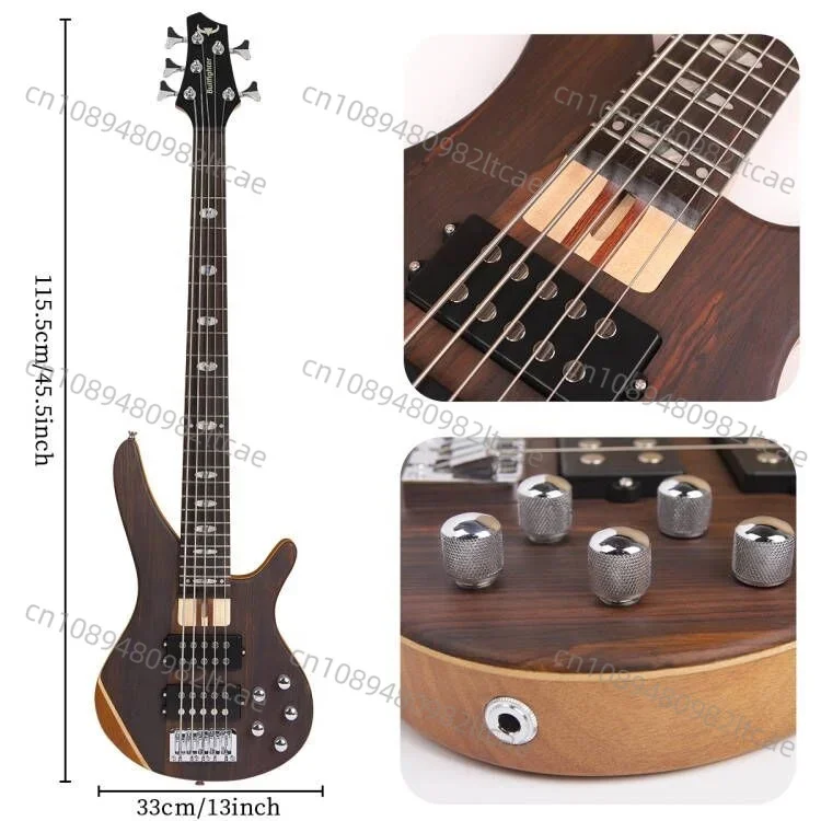 Bass Guitar High Grade 4/ 5 Strings Solid Body Guitare Bass Kit Affordable Fashion Rosewood Active Pickup Electric Bass