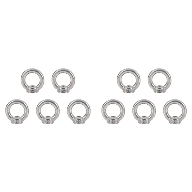 AB13-10X M10 Eye Nut Stainless Steel Marine Lifting Eye Nuts Ring Nut Eyelet For Cable Lifting