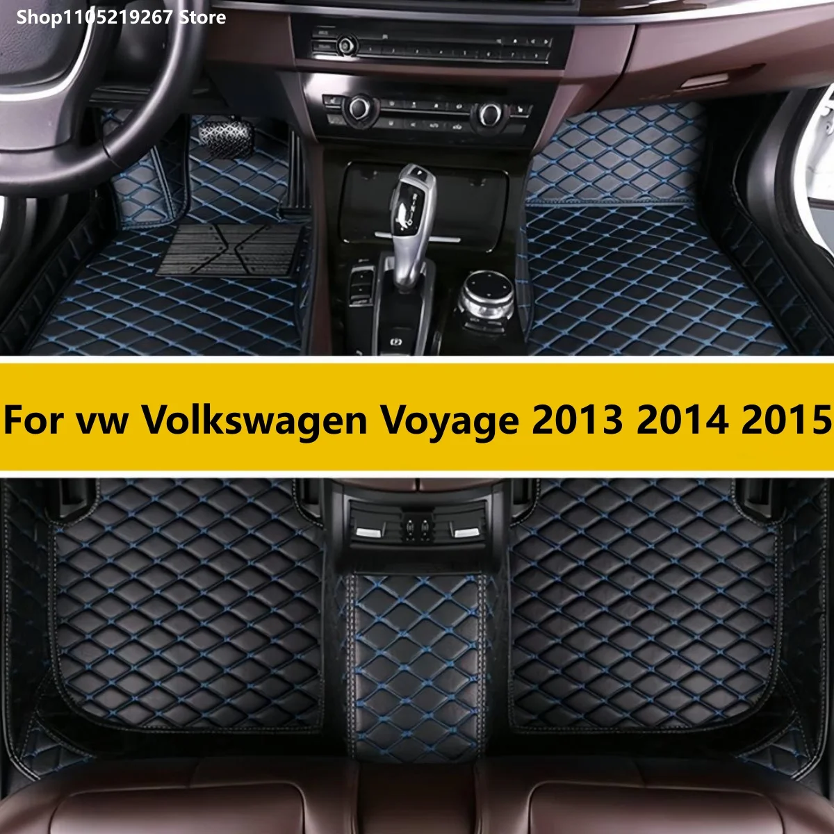 

Car Floor Mats For vw Volkswagen Voyage 2013 2014 2015 Carpets Leather Mat Durable Rugs Anti Dirty Pad Set