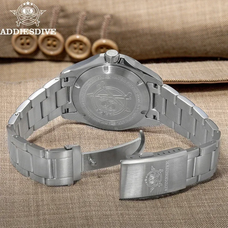ADDIESDIVE AD2063 Часы Ronda 515-24H GMT Кварцевые мужские часы для дайвера с сапфировым стеклом Водонепроницаемые наручные часы из нержавеющей стали 200 м relogios