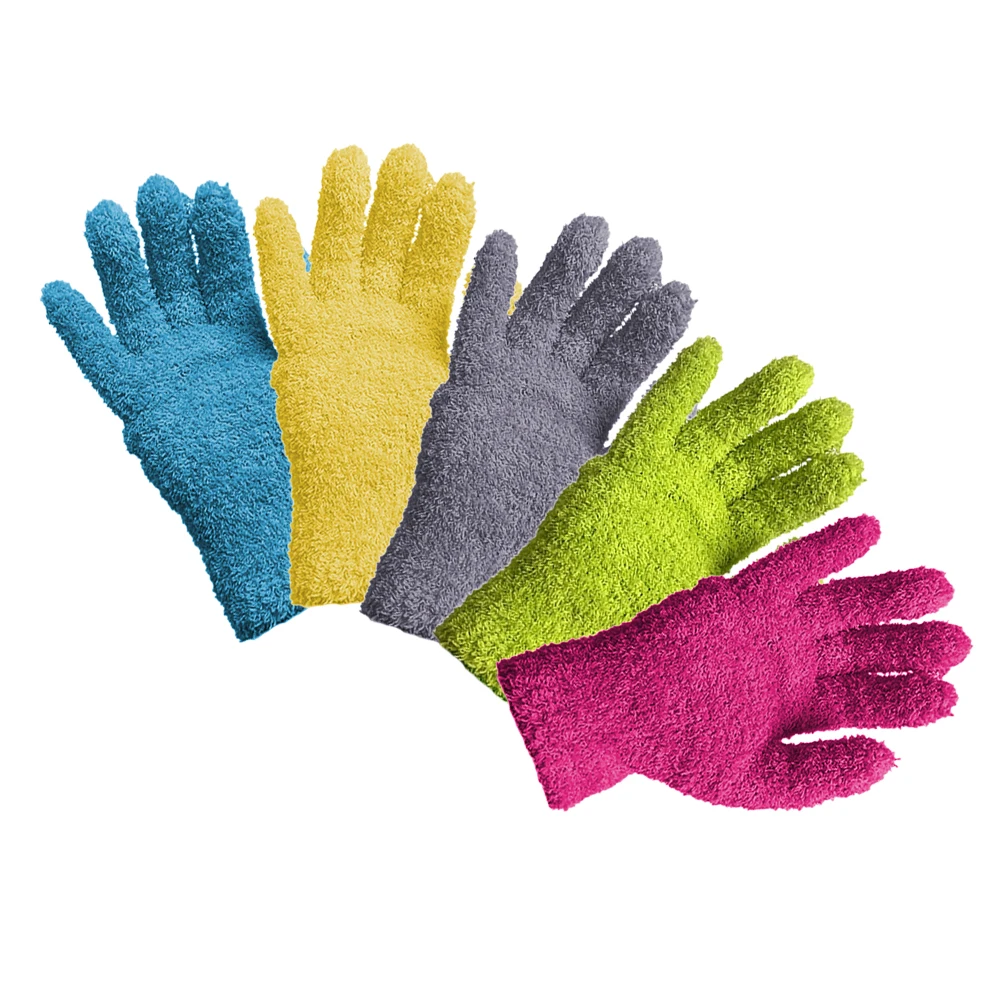 1x Car Care Wash Cleaner Gloves Auto Detailing Dust Removal Gloves Coral Velvet Knitted Soft Microfiber Wash Cleaning Gloves