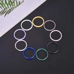 Colorful Smooth 3mm Ceramic Rings For Women Men Waterproof Jewelry Minimalist Wedding Gift Never Fade Couple Ring Wholesale