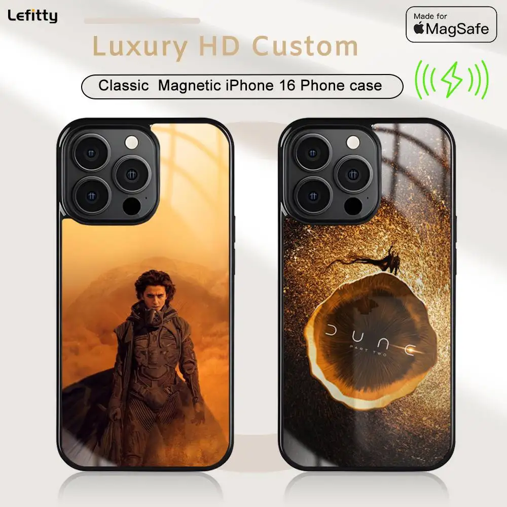 

Movie D-Dune Part 2 Phone Case For iPhone 16 15 14 13 12 11 Pro Max Plus Mini Magsafe Charging Cover Magnetic Hard Shell
