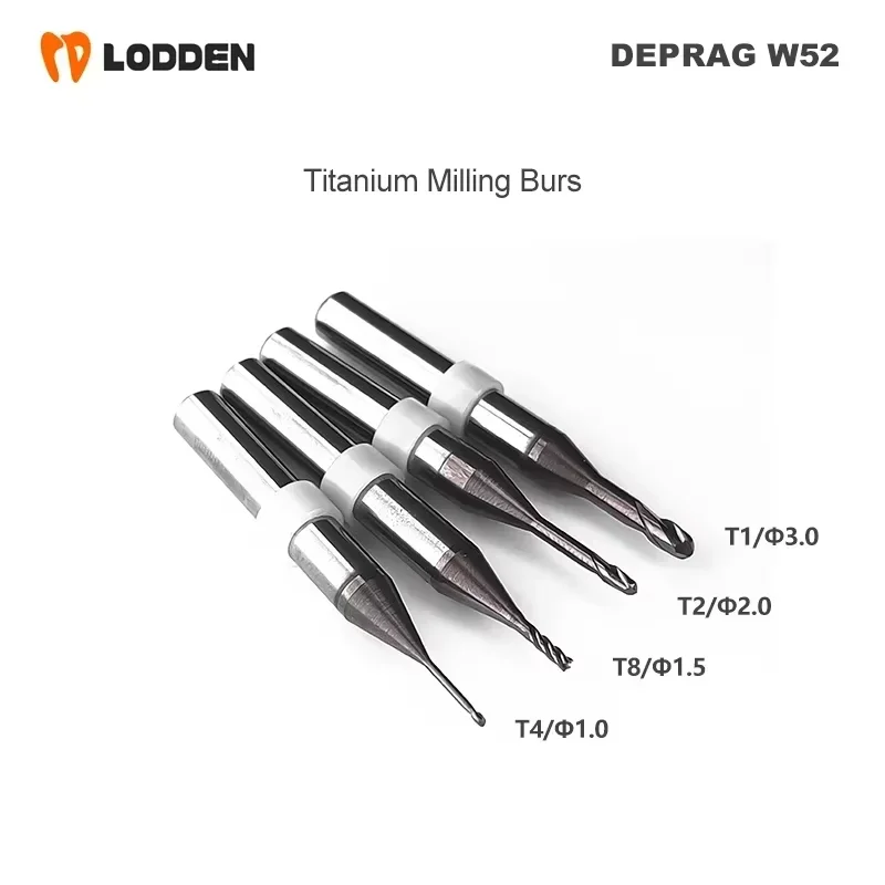

Dental Milling Burs Deprag W52 D6 for Zirconia PMMA Diamond Dental Lab Diamond Coating Milling Cutter Drill Grinding Tool