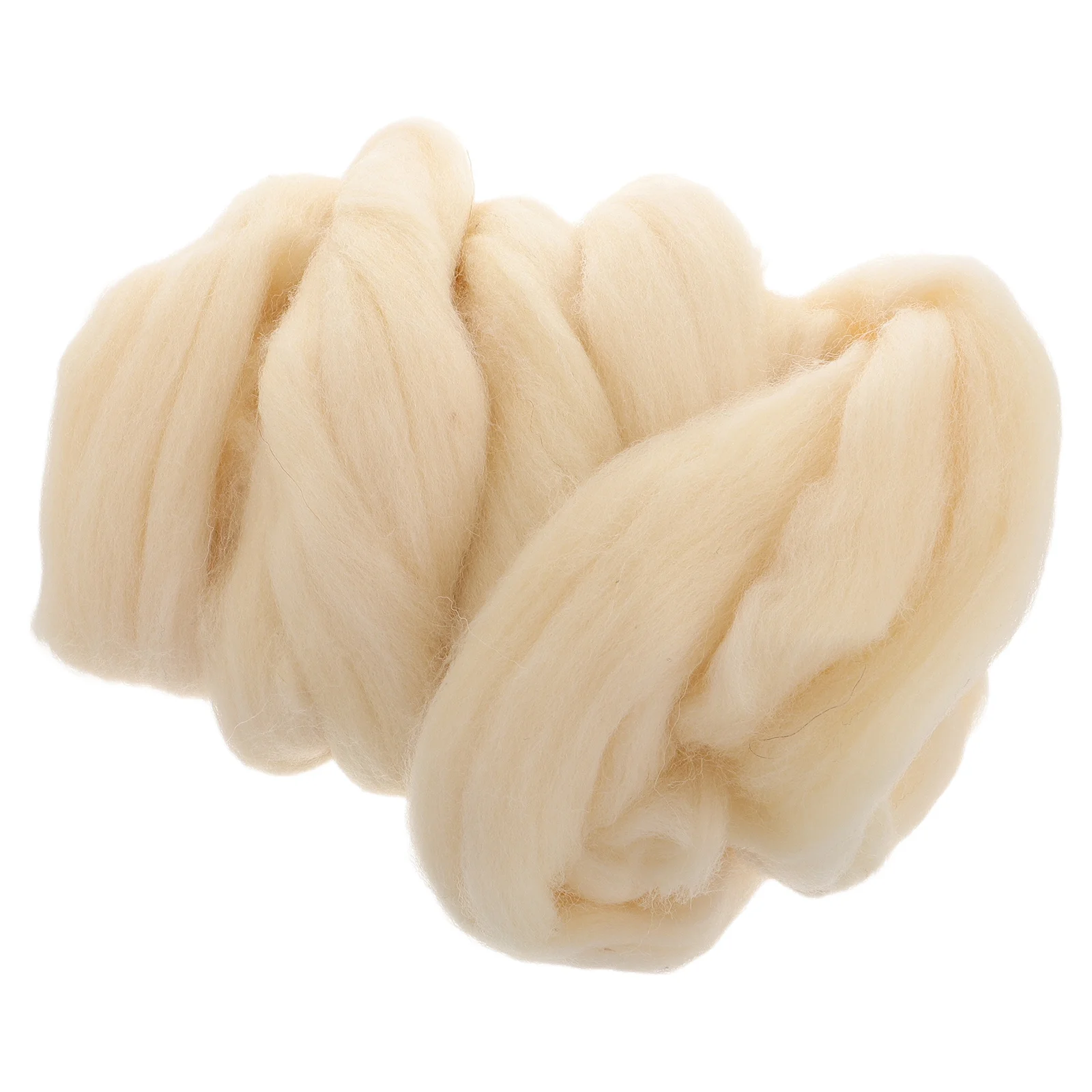

1 set 1 Set Of Filling Wool Strips Light Yellow Soft Material For Diy Needle Felting Supplies Craft Projects Wet Felting Yarn