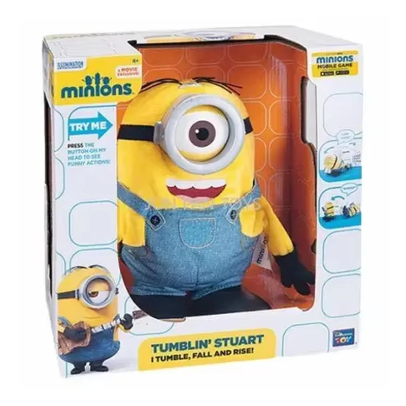 Despicable Me Minion Tumbling Stuart Classic Movies Funny Electronic Plush Toys Action Figure Model Collectible Children's Toys