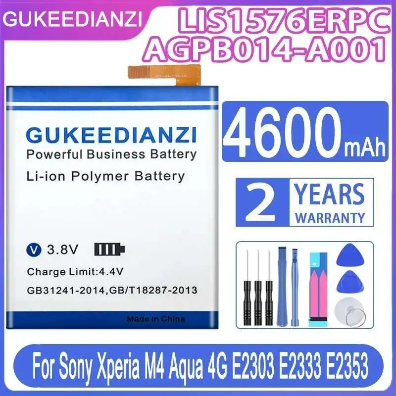 

4600Mah For Sony Xperia M4 Aqua 4G E2303 E2333 E2353 LIS1576ERPC AGPB014-A001 Mobile Phone Battery Environmentally Friendly
