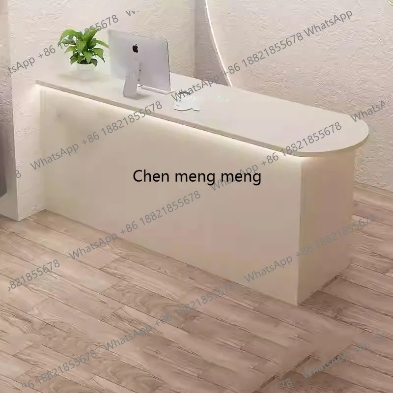 Nail Display Reception Desks Organizers Minimalist Unique Reception Desks Salon Shop Mostrador De Tienda Commercial Furniture