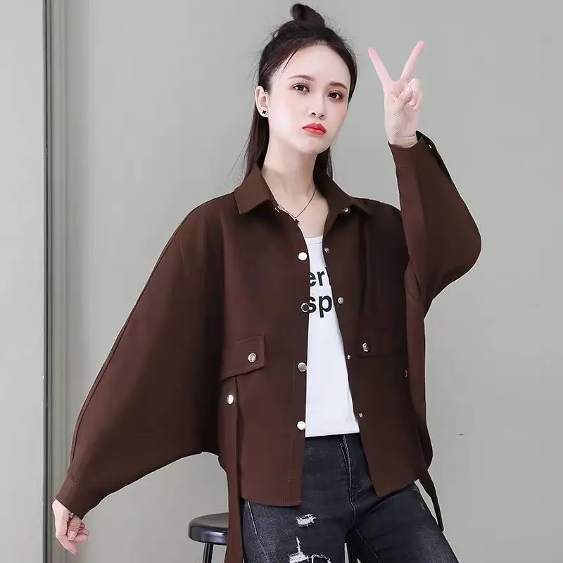 Spring and Autumn New Design Niche Shirt Long-sleeved Shirt for Women Fashionable Age-reducing Loose Slimming Top Thin Jacket