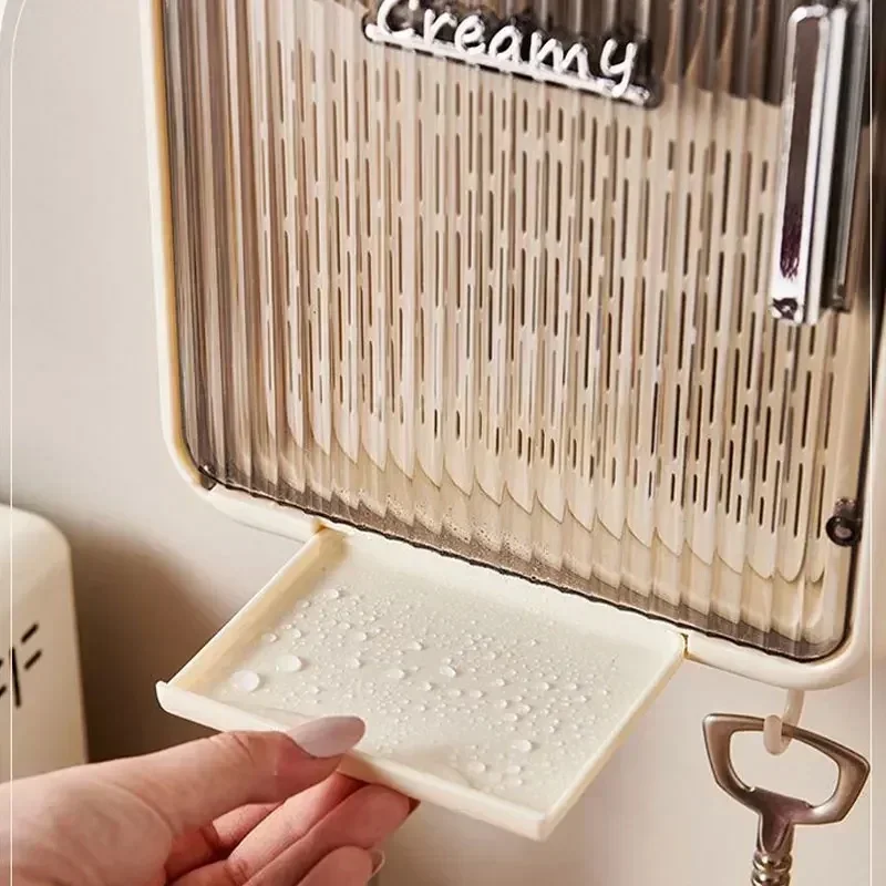 Customizable Kitchen Wall Mounted Rack Tableware Household Multifunctional Chopstick Organizer Box