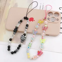 Creative Cartoon Phone Chain Exquisite Bear Beaded Phone Charm Strap Mobile Telephone Jewelry Accessories For Women Gifts