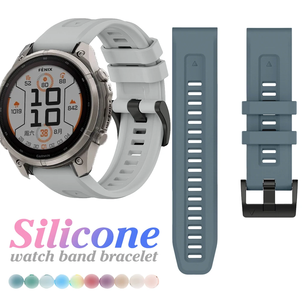 22 26mm Quick Fit Strap for Garmin Fenix 9 9Pro 51mm 8 7S 6X Venu3 Tactix Silicone Bracelet Correa Replacement Fenix 9 Band 47mm