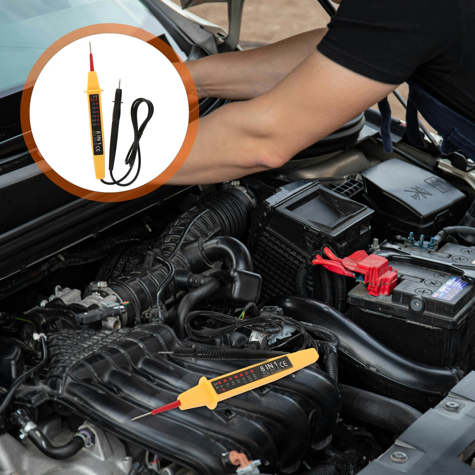 자동차 전압 테스터 헤비 듀티 차량 유지보수 도구 전압 테스트 장치 전기 자동차 테스터