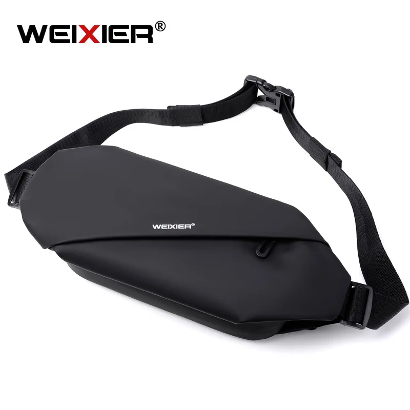 WEIXIER Men Sports Crossbody Bag Fashion Brand Oxford Cloth Fabric Waist Casual Shoulder Bag Outdoor Cycling Bag Waterproof Bags