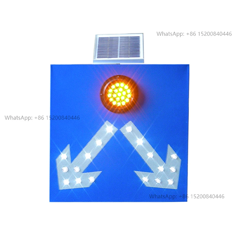 Tuming Solar Aluminum LED Traffic Warning Sign Temporary Triangle Sign Board for Traffic