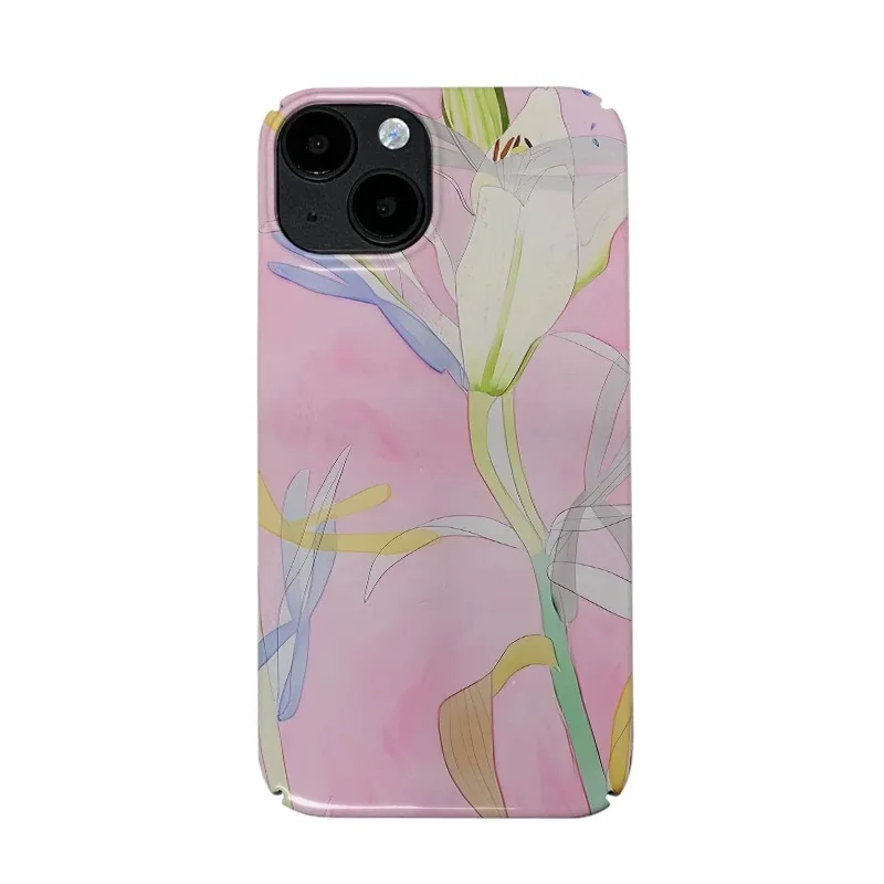 

Pink Fresh Watercolor Flowers Phone Case for IPHONE 17 Air 16E 15 PROMAX 14 Plus 13 12 MINI 11 PRO 16Plus XR Acrylic Phone Cover
