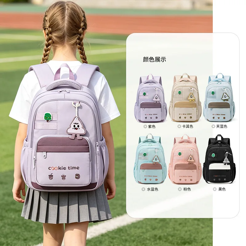 Cartoon Large-Capacity Student School Bag Cute Backpack For Boys And Girls New Style Nylon Backpack With Cute Charms