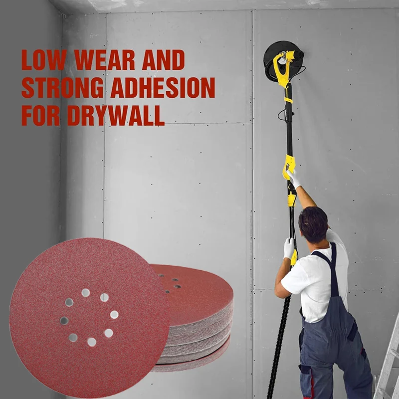 

10/20/50 шт., 9 дюймов, 8 отверстий, 225 мм, настенная шлифовальная машина, наждачная бумага, шлифовальный диск по металлу, абразивный полировальный инструмент, шлифовальные диски с зернистостью 40-3000