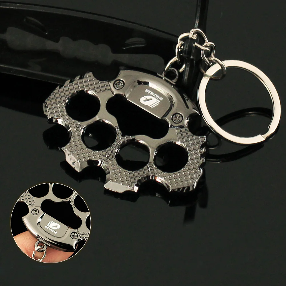 5cm Arena Breakout Mini Brass Knuckles Model Pendant Keychain for Men Boys Metal Key Ring Fans Collectible Jewelry Accessories