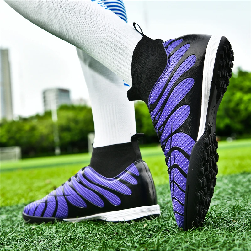 Chaussures de football coordonnantes rapides pour hommes, chaussures de football d'entraînement en salle, chaussures de football professionnelles, gazon, société, Futsal, nouveau