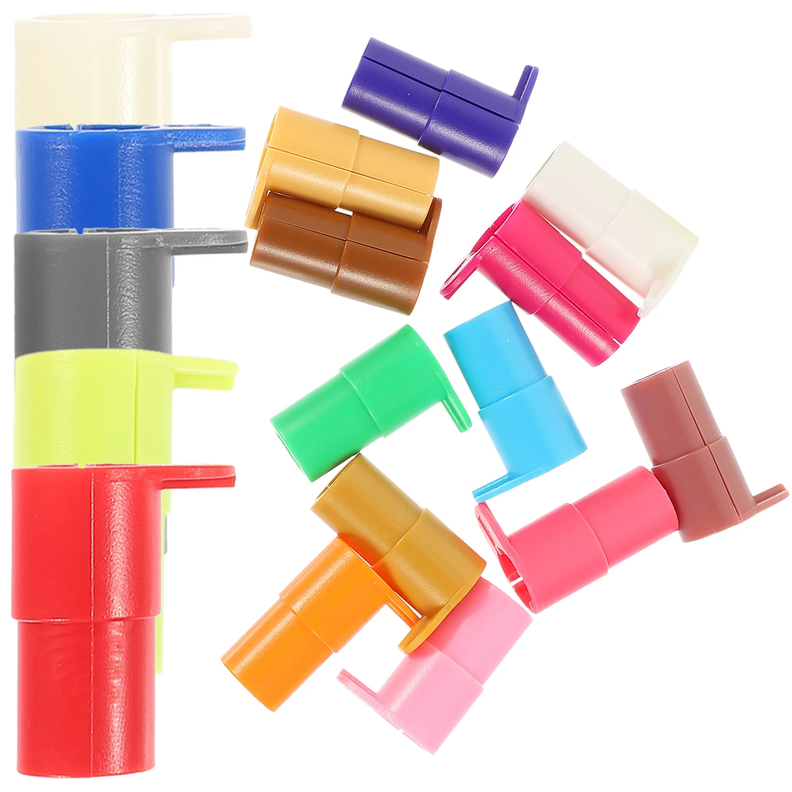 

17pcs Colored Plastic Clips Holder Cutting Craft for Case caps pen holder for plastic Pen Adapters Replacement pen