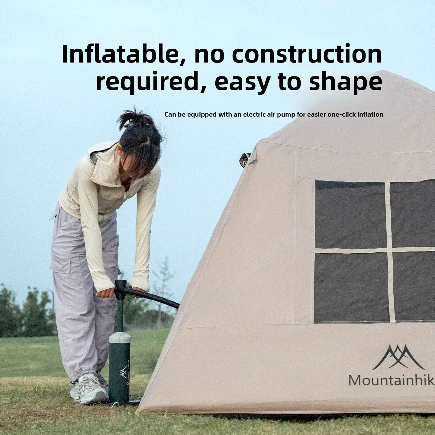 2026 Automatic Inflatable Camping Tent Small Hat Design Outdoor Six-Layer Air Column Fabric Easy to Set up Portable Shelter image 4
