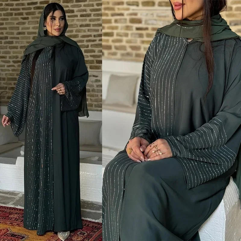 

Eid Abaya Women Cardigan Dress Dubai Kaftan Muslim Caftan Long Robe Jalabiya Ramadan Morocco Islam 2025 Vestidos Largos