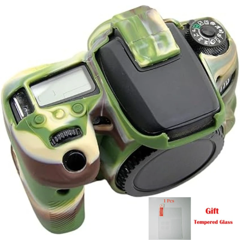 Protective Body Cover Bag Skin Camera Case For Canon 77D Silicone sleeve Silicone Skin Cover + 1PCS