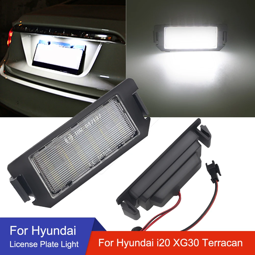 

License Plate Lights For Hyundai i20 XG30 Canbus No Error LED Lights For Car Super Bright White License Lamp For Kia Rio III UB