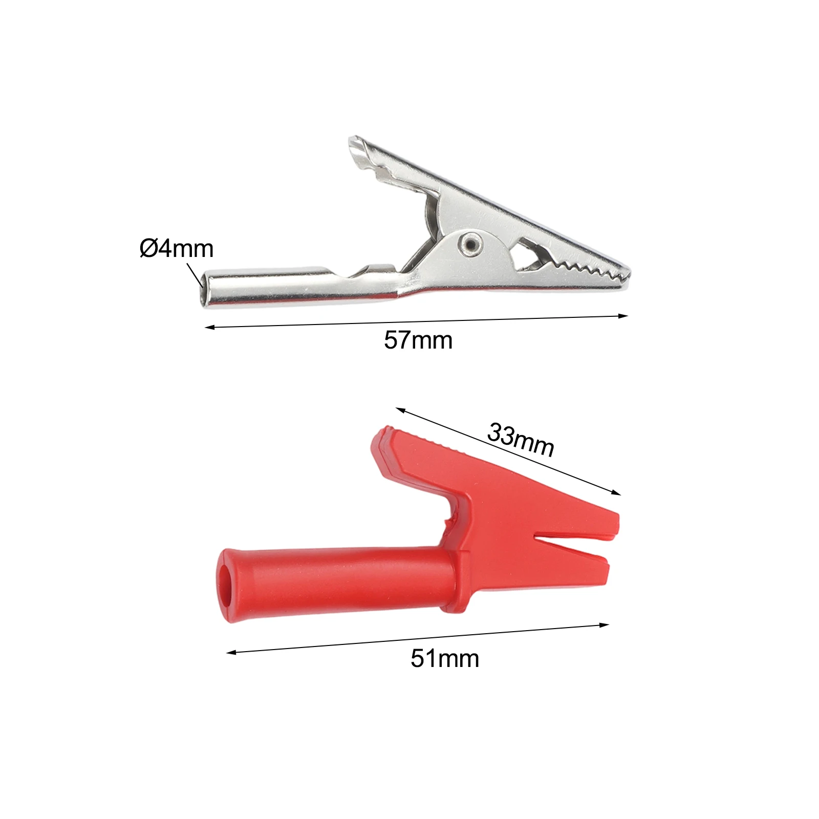 Testing Applications Copper Crocodile Clips Copper Crocodile Set Banana Socket 1000V 20A Clips PVC Insulation