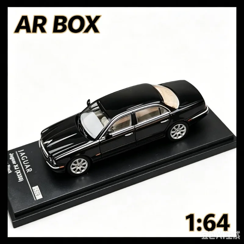 AR BOX 1:64 Jaguar XJ6 (X350) die-casting alloy simulation car model for boys as a birthday gift souvenir.