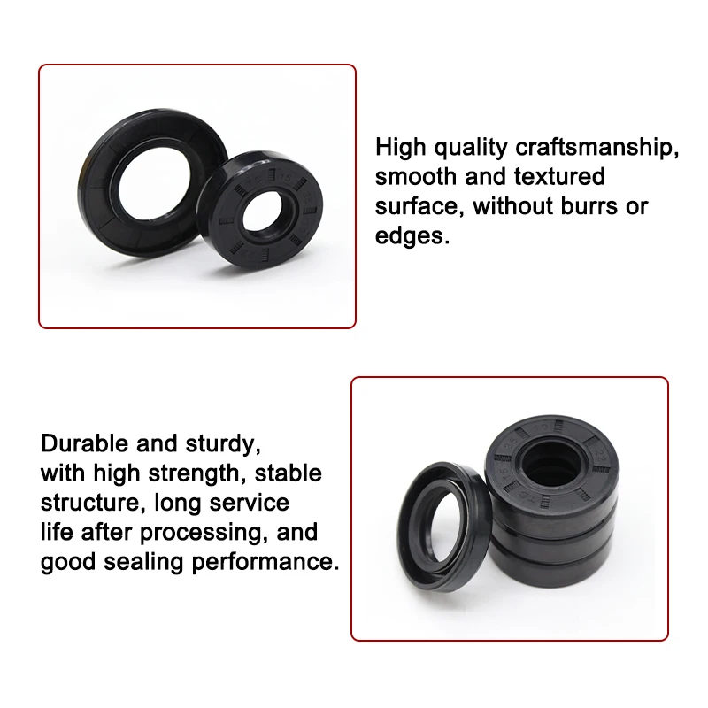 2/5pcs NBR Oil Seal ID 10mm TC-10*17/18/19/20/22/25/26*5/7/8/10mm Nitrile Rubber Shaft Double Lip Oil Seals Gasket