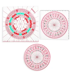 Precision Clear Compass Round Standing Pole Rule Jiu Gong Fei Xing Fengshui Polar Ruler House Drawing Correction Azimuth Layout
