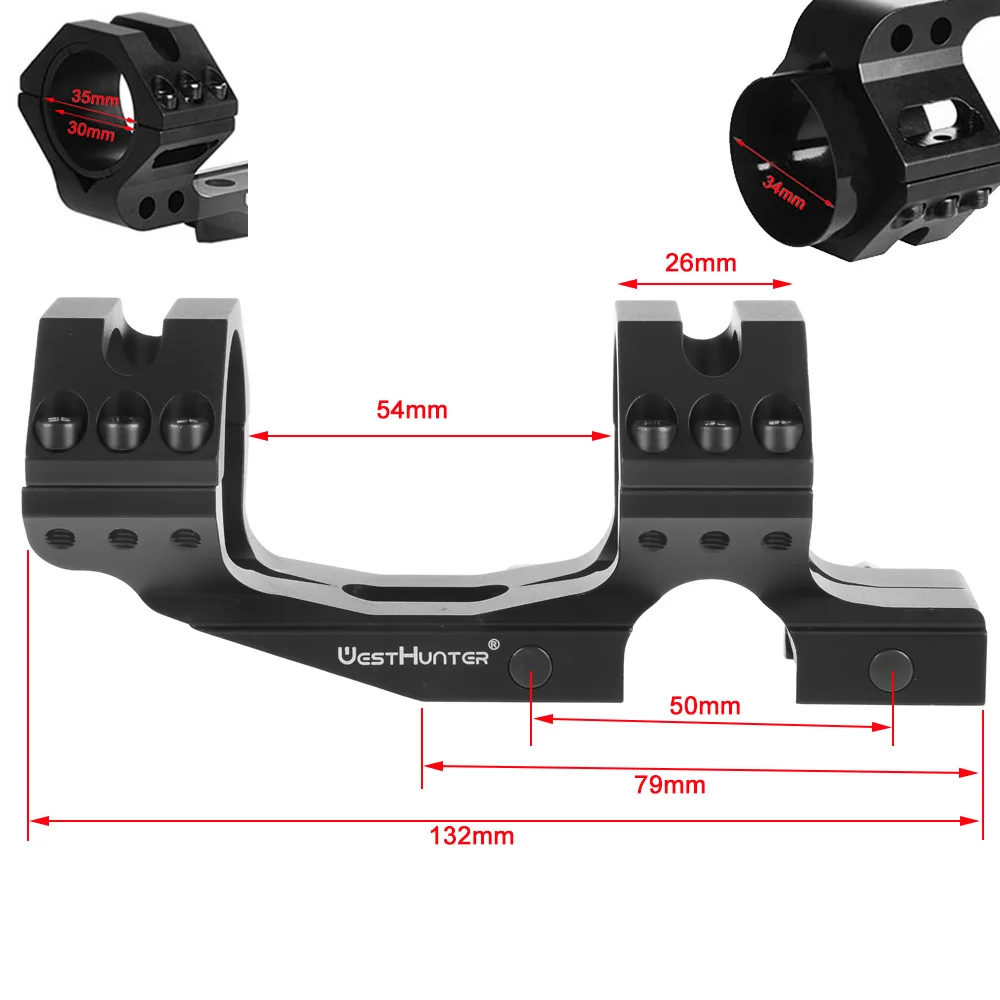 Universal One Piece Scope Mount 35mm 34mm 30mm Hunting Scope Rings Bubble Level Tactical 20mm Picatinny Cantilever Mounts