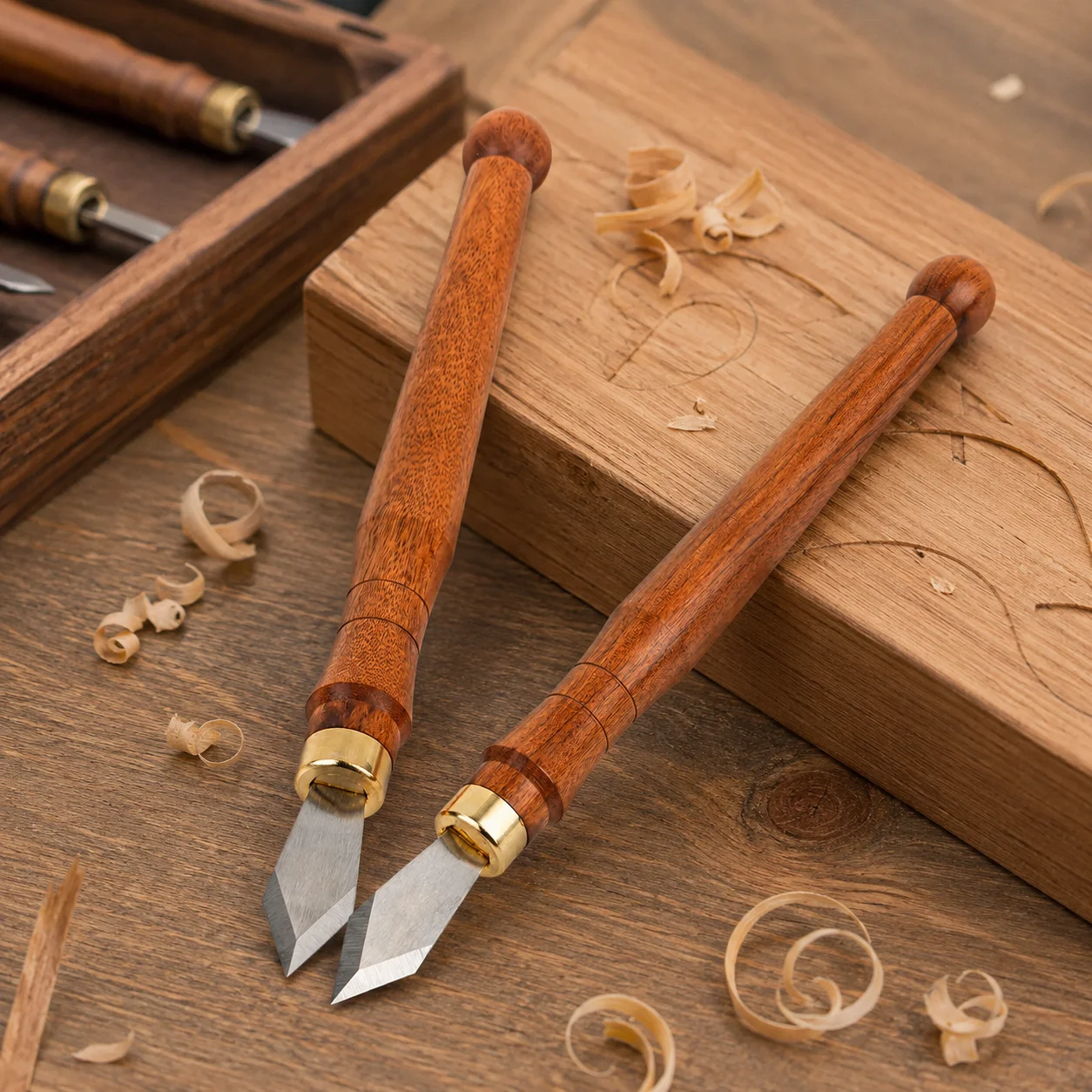 Woodworking Striking Knife with Dual Bevel Blade, High Carbon Steel Carving Marking Tool for Carpenter DIY Crafts