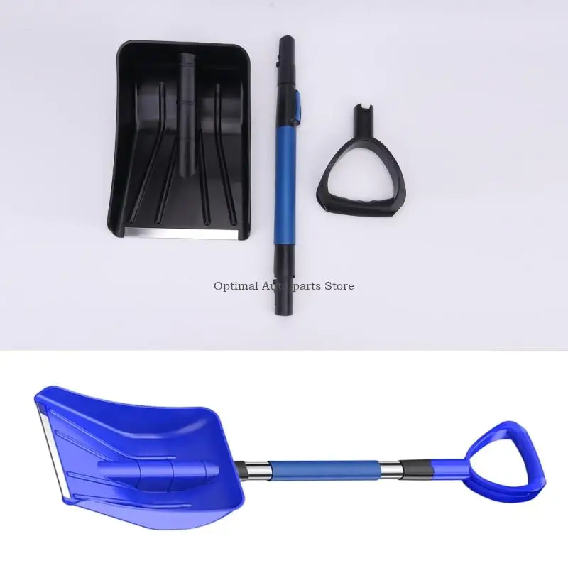 D-Grip Snow Shovel with Plastic Blade for Moving Winter Snow