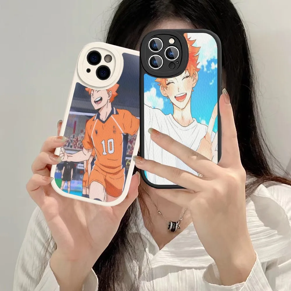 

Anime Haikyuu Cute Shoyo Hinata Phone Case Hard Leather For IPhone 16 15 14 13 12 Mini 11 14 Pro Max Xs X Xr 7 8 Plus Fundas