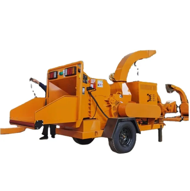 China Best Quality Tree Branch Chip Shredder Machine Farm Garden Wood Chipper Self-feeding Firewood Crushing Equipment Supplier