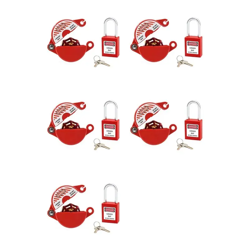 

Замок для крана AB41-5X с защитным замком - замок для водопроводного крана, замок для шлангового крана для ручек клапанов диаметром от 1 до 2-1/2 дюйма, для смесителя