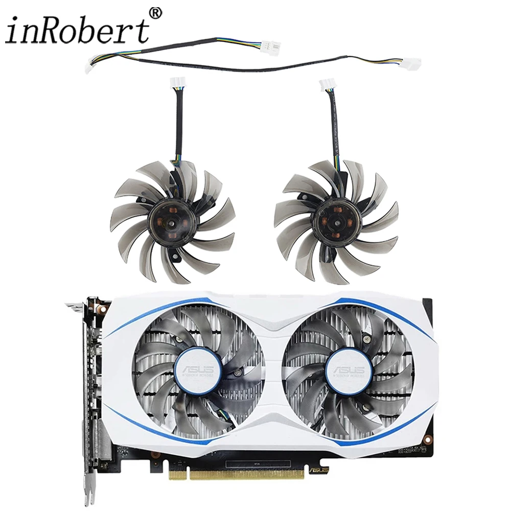 Video Card Fan for ASUS GTX 1050 Ti 760 660 750 Ti 75MM FD7010H12S PLD08010S12H GTX1050Ti Graphics Card Cooling Fan