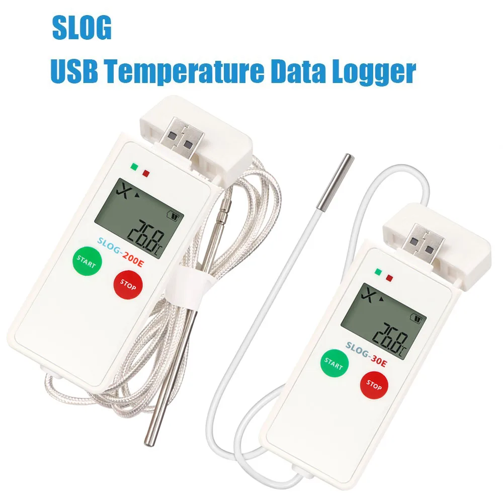 2025 جديد 65000 نقطة USB مسجل بيانات درجة الحرارة ميزان الحرارة PDF تقرير مسجل البيانات لمختبر النقل سلسلة الباردة