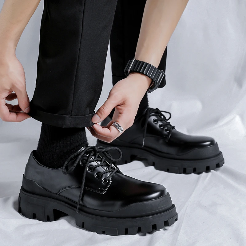 Men's Fashion Shoes lace up oxfords Men Suit Shoes Casual Formal Business leather Shoes Men Italian banquet wedding Shoes men image 3
