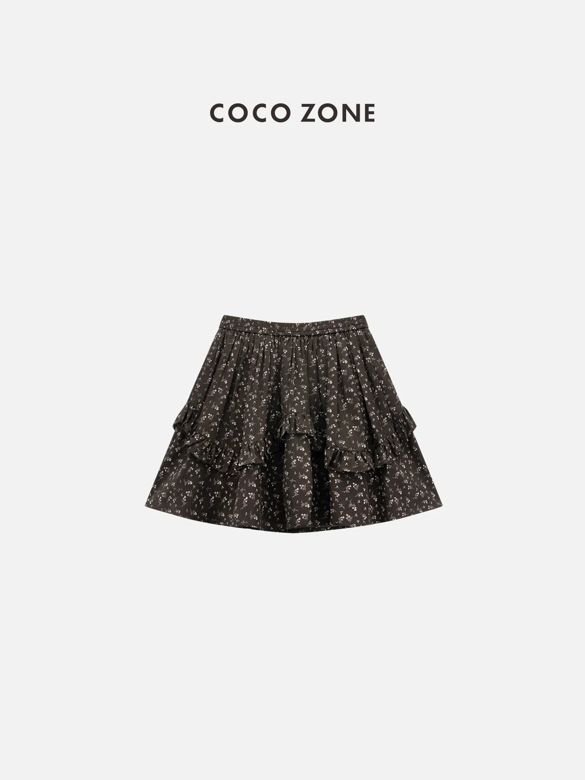 

Zone Summer 2026 Irregular Ruffle ort Skirt Elastic Waist Color Blo Women's Skirt Polyester Fiber 00% Chinese Made
