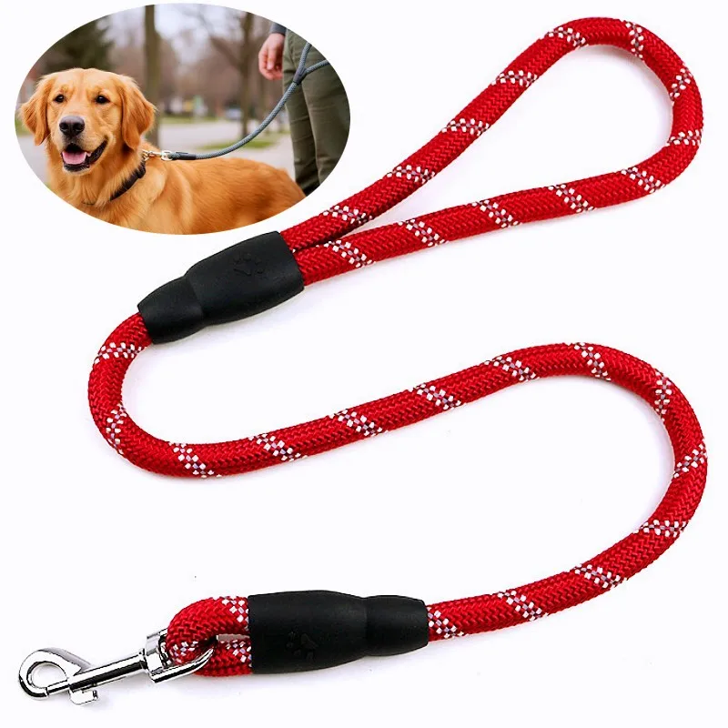 

Dog Leash Short Dogs Leash 70cm Reflective Leash for Dog Walking Short Dogs Leashes Thick Nylon Leads Pet Chain Pet Supplies