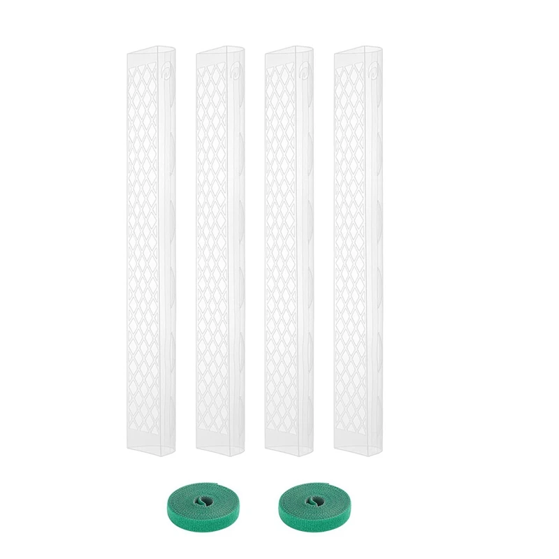 4 PCS Plastic Moss Pole For Plants Monstera, As Shown PET Stackable Plant Support For Indoor Climbing Plants