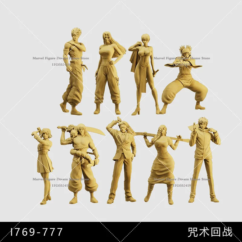 1/64 1/43 Miniature Scene Accessory White Model Un-panited Jujutsu Kaisen Satoru Gojo Kugisaki Nobara Nanami Kento Action Figure